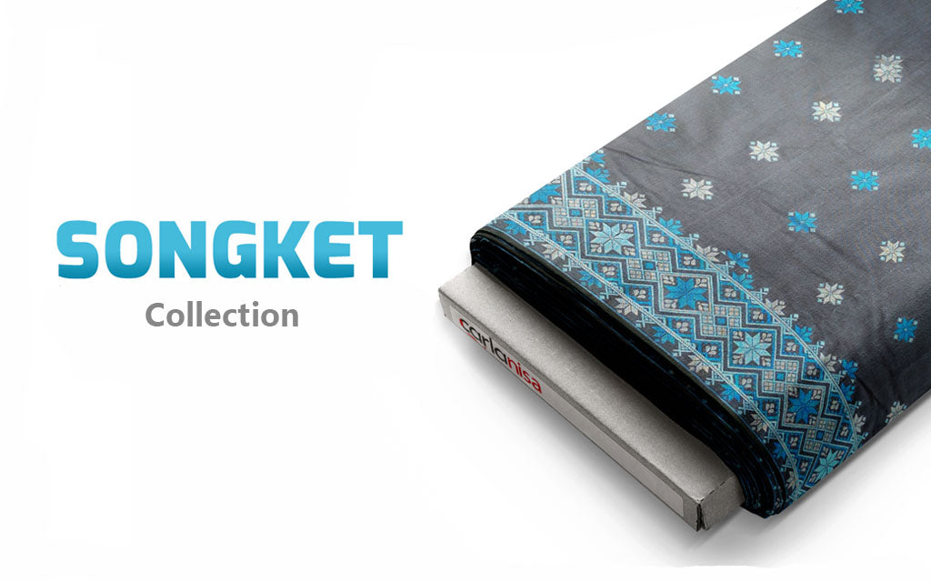 baju kurung kaftan-songket maroon